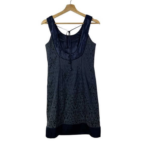 Lyndia Procanik Blue Paisley Sleeveless Sheath Dress 10 - Picture 2 of 5